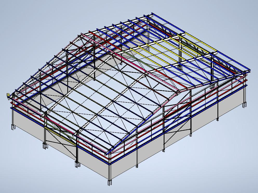 Projeto estrutural de cobertura metálica